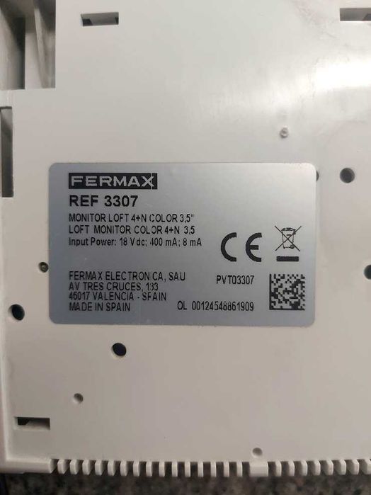 Fermax Video Doorphone - Loft 3307 Model, Color Screen / Brand New Condition64739999433218124