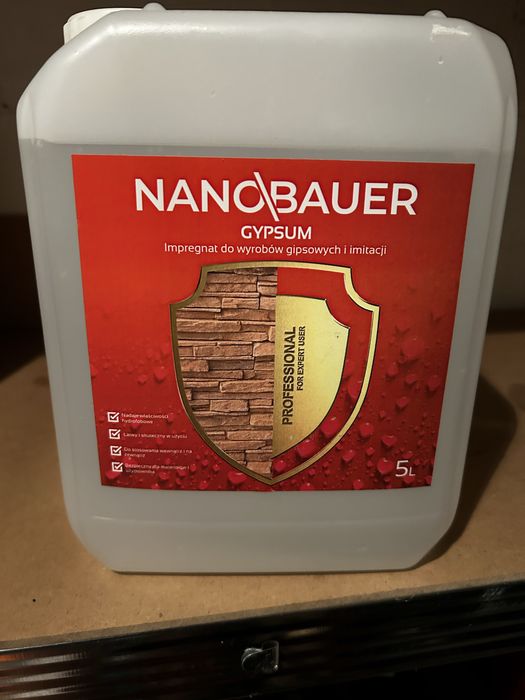 NANOBAUER GYPSUM Impregnat do gipsu i wyrobów gipsowych 5l