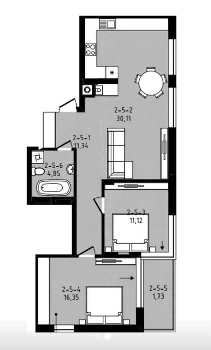 2-rooms apartment apartment by the address st. Mechnikova I ul (area 75 m²) - Atlanta.ua - photo 3