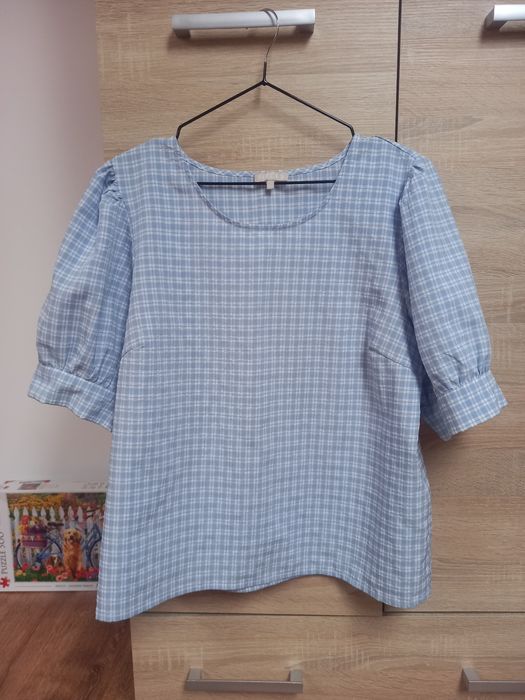 Elegancka niebieska bluzka Pieces r.XL