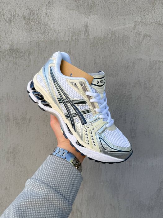Кросівки Кроссовки Asics Gel-Kayano 14 Midnight White Silver Белое серебро Біле срібло Кросовки Демісезон