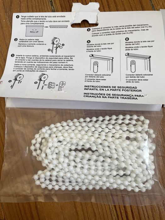 Estores - Corrente de 4 metros