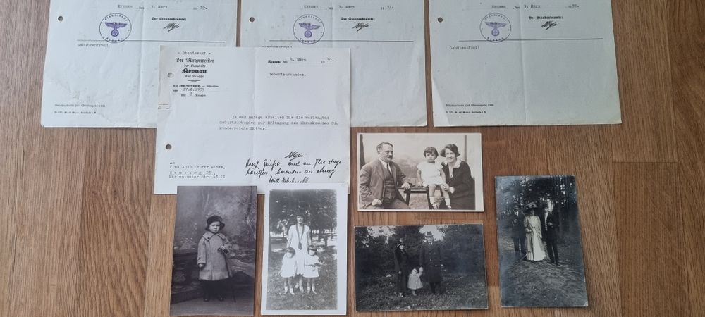 1910 - 1939 Akty urodzenia i pocztowki