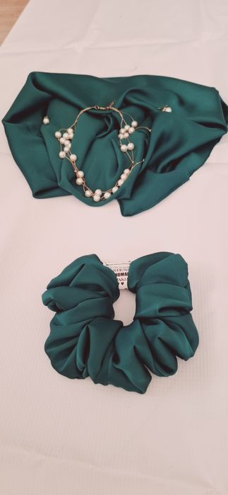 Nowość gumki scrunchies jedwab