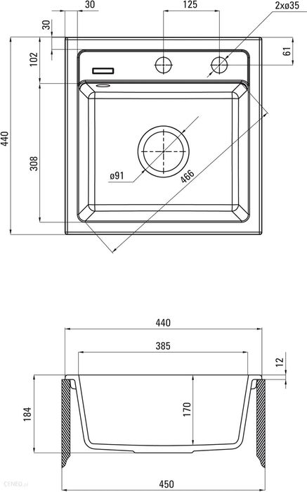 Zlewozmywak granitowy Deante