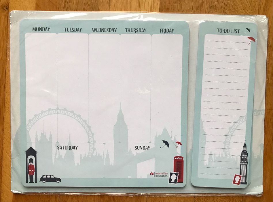 Planer tygodniowy z Londynem