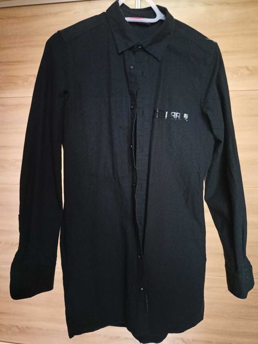 Czarna koszula Longline XS