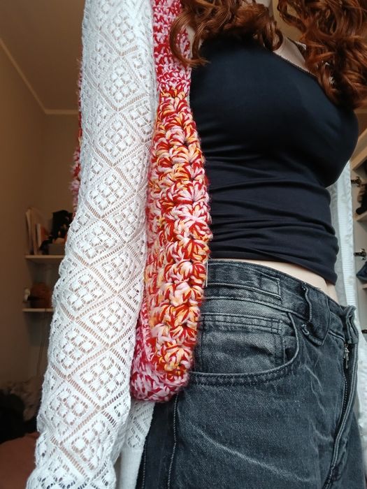 Torba torebka na ramię,  wykonana na szydełku handmade