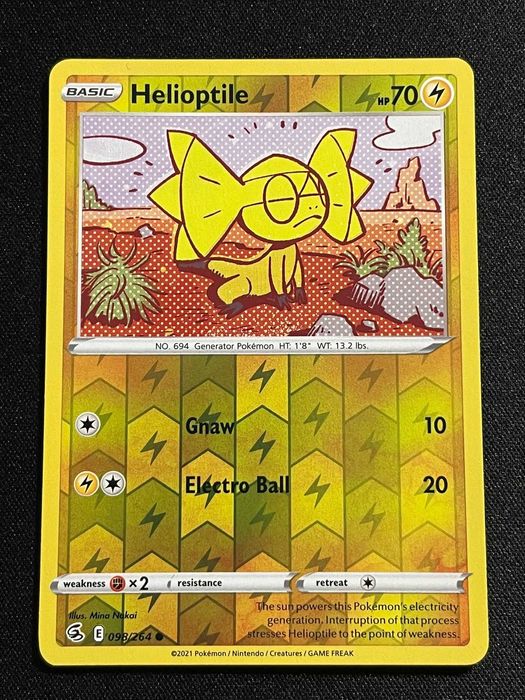 Carta Pokémon Helioptile 98/264 Fusion Strike