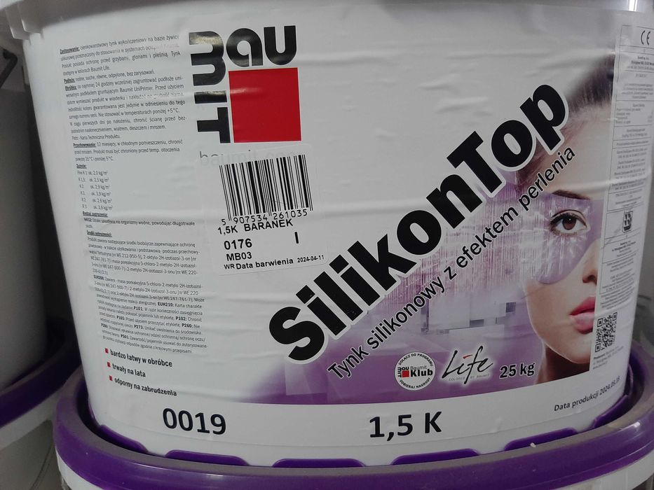 Tynk Sylikonowy MOCNY BauMit 1.5K baranek