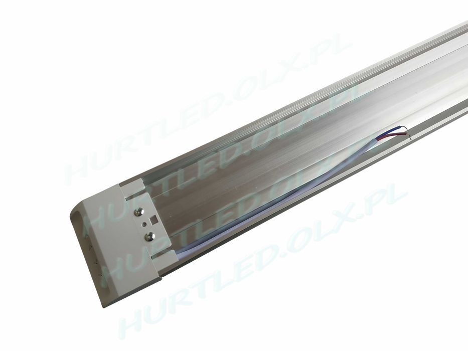 Mocna wytrzymała lampa LED 95W Panel natynk 120cm mat transparent 230V