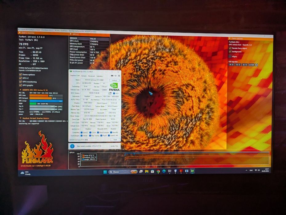 Gigabyte RTX 3050 8Gb Gaming OC в дуже гарному стані.