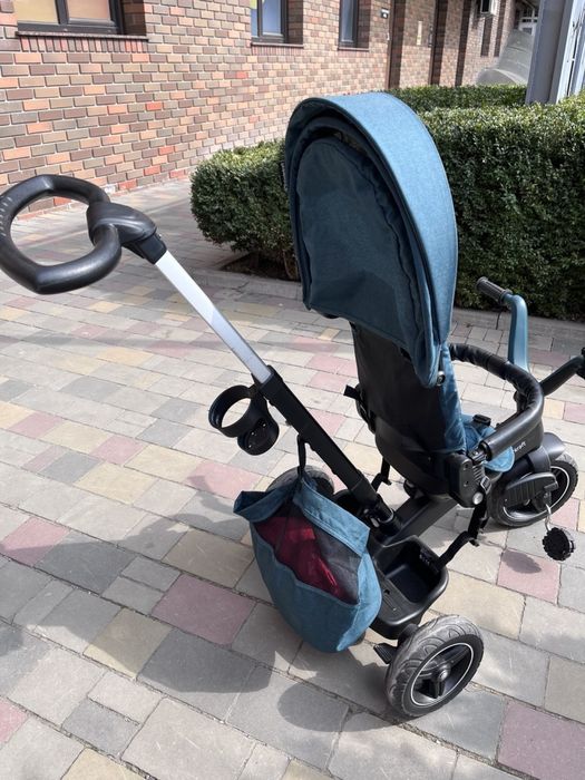 Дитячий триколісний велосипед Kinderkraft Easytwist з ручкою
