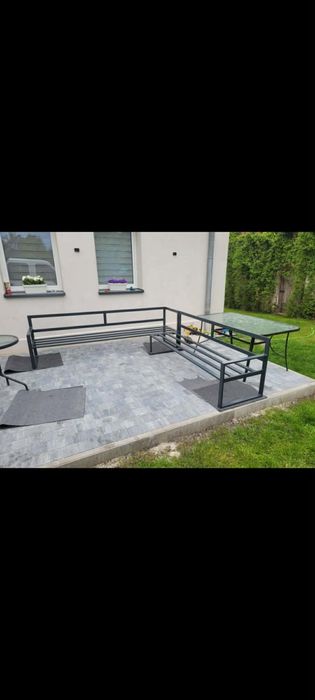 Meble ogrodowe, narożnik ogrodowy metalowy
