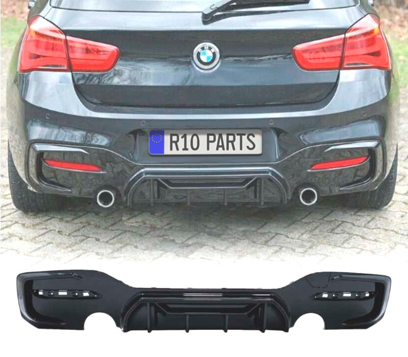DIFUSOR BMW F20 LCI 15-19 LOOK M COMPETITION PRETO BRILHANTE O---O