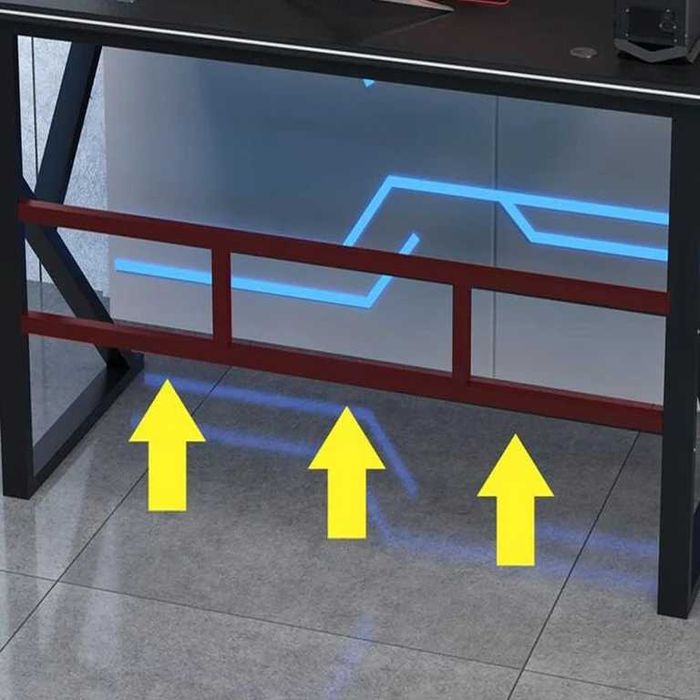 Biurko Komputerowe Stół Gamingowy dla Gracza Komputerowe Duże Stabilne