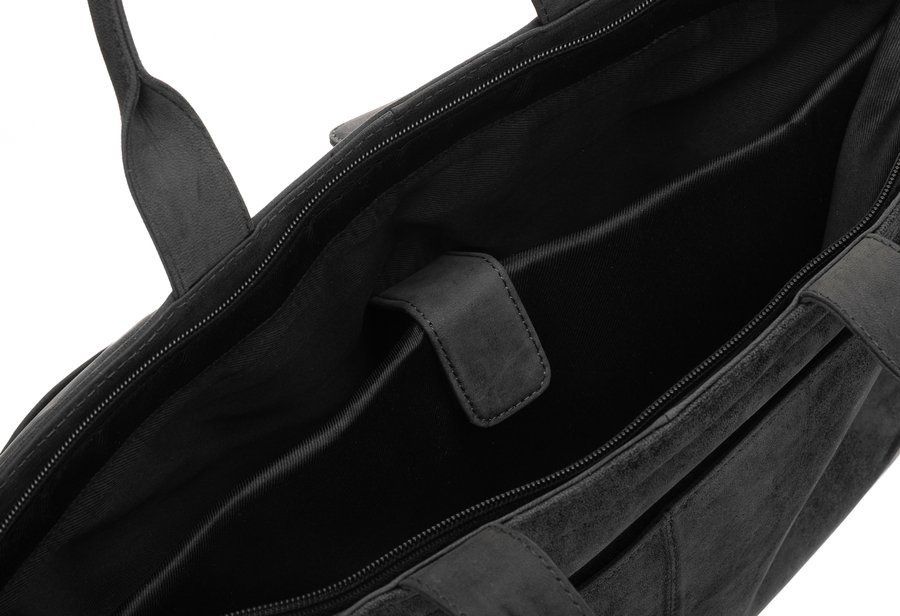 torba na laptopa ze skóry naturalnej z regulowanym paskiem na ramię