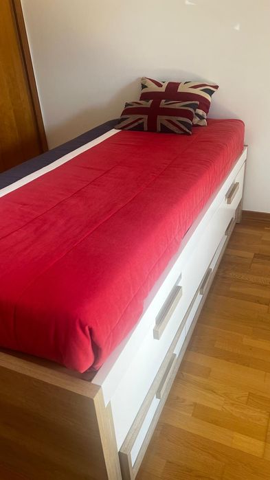 Cama Dupla de Solteiro com 6 gavetas