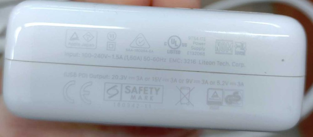 Ładowarka Zasilacz Apple Macbook USB-C 61W A1718