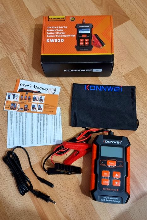 Зарядка+Тестер-Konnwei KW520 12V-24V