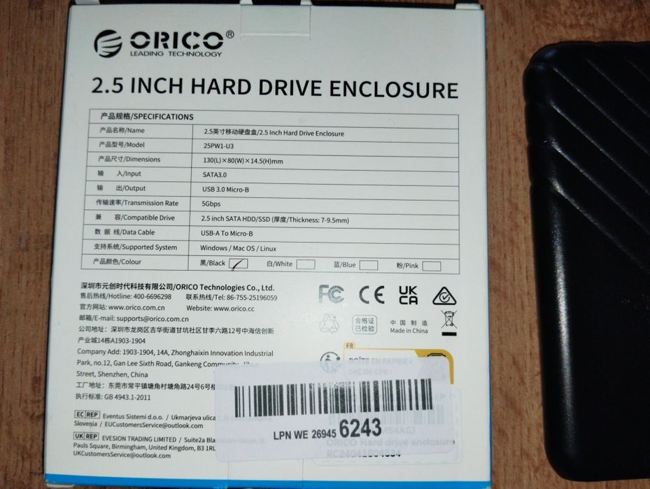 Obudowa dysku 2,5" Orico