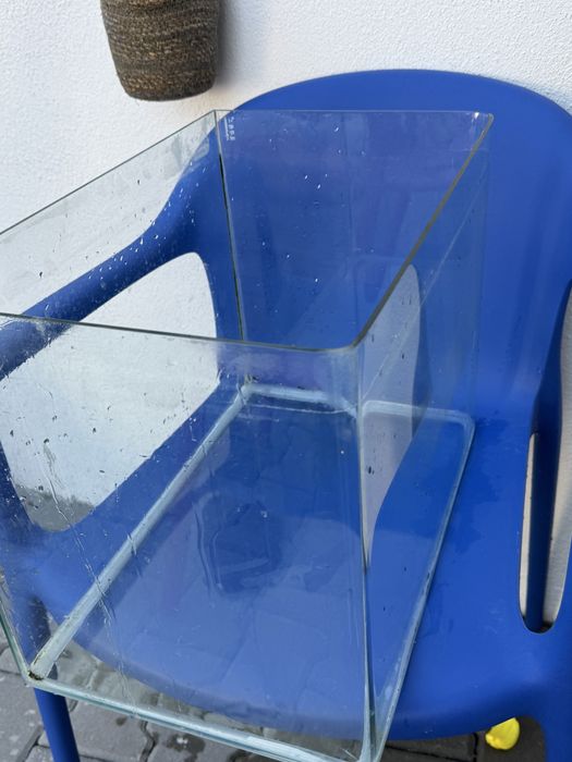Aquário simples de vidro - usado