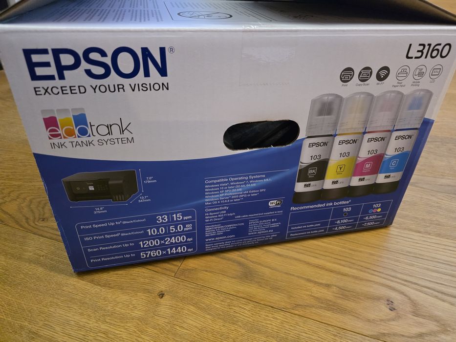 Urządzenie wielofunkcyjne Drukarka Epson EcoTank L3160