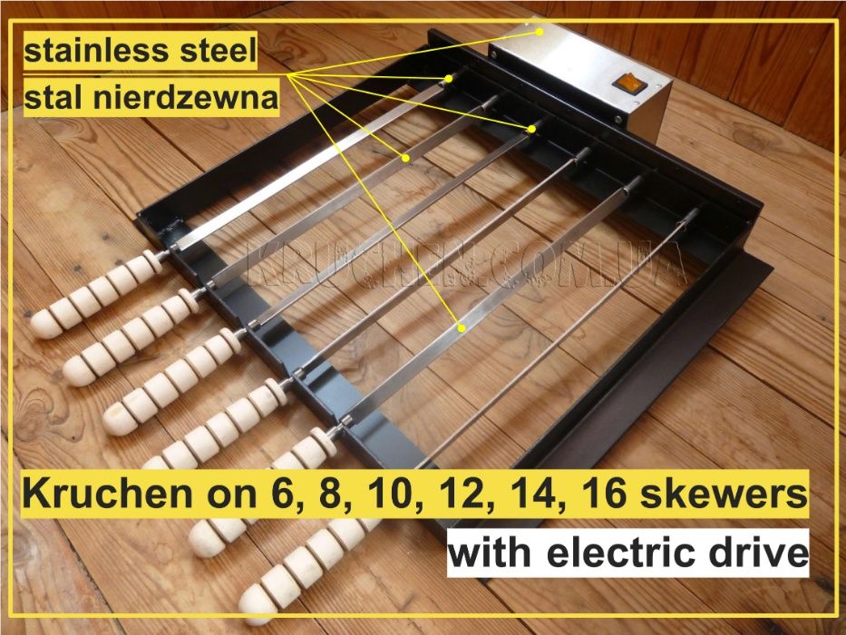 Grill z mechanizmem obrotowy - grill do szaszłyków - Mangal