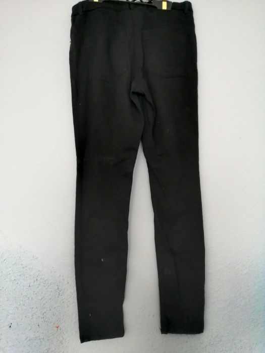 Czarne spodnie rurki H&M 36