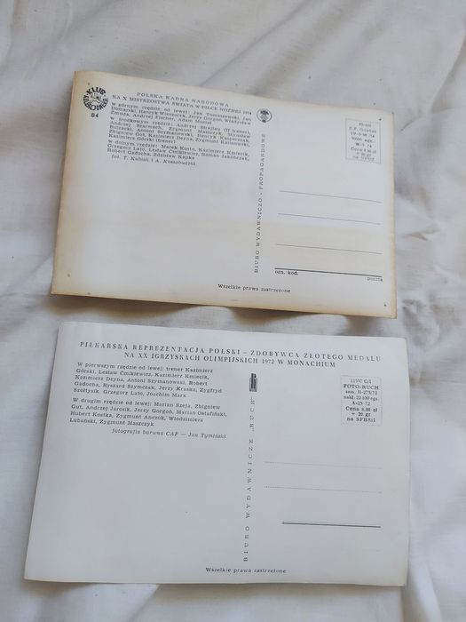 Polska piłka nożna MŚ 1974 Niemcy 1972 stara pocztowka
