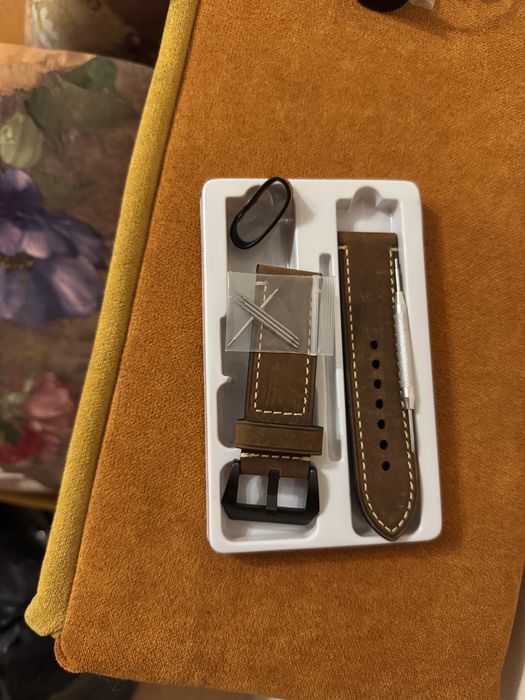 Шкіряний ремінець Primolux F001 Steel buckle для годинника Samsung Galaxy Watch Active / Active 2 - Brown ретро стиль ремінь на годинник
