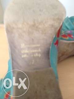 Bota/Botim de Senhora em Camurça e sola de Couro