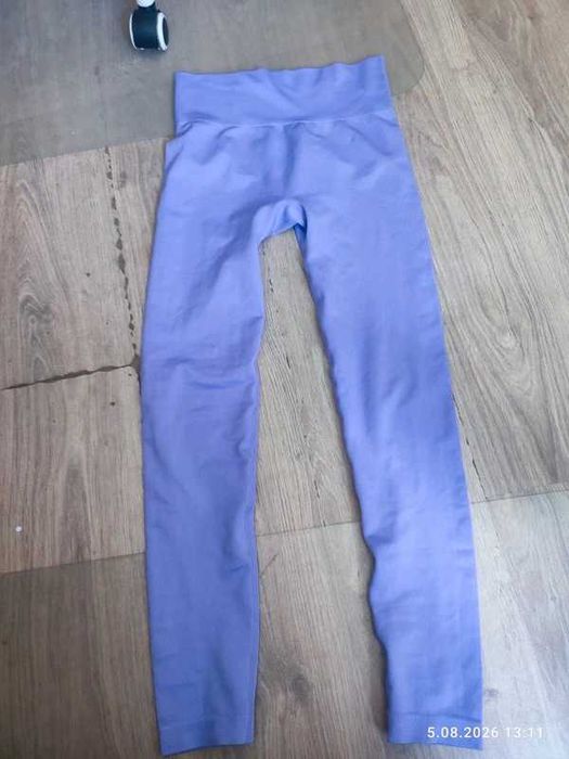 liliowe legginsy damskie Work Out rozm. S