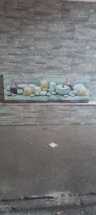 quadrogrande de parede velas