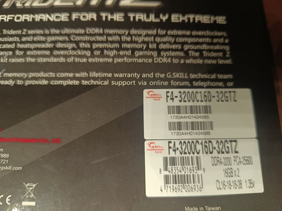 G.Skill Trident Z DDR4-3200 32GB