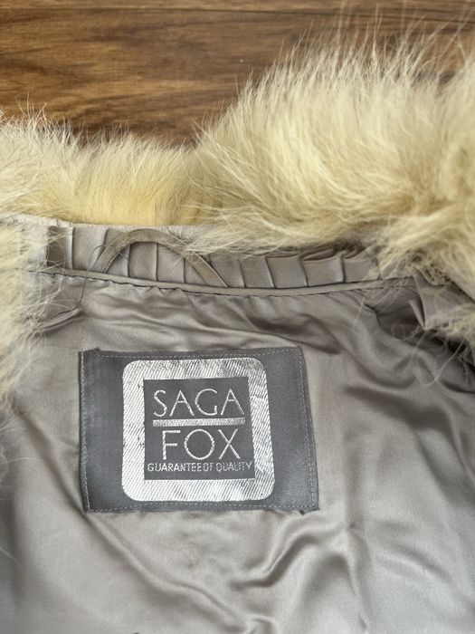 Piękne naturalne futro Saga Fox / Kurtka futrzana (stan bardzo dobry)