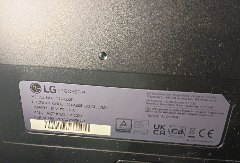 Monitor Gaming LG UltraGear 27" - 165hz 120€ negociável