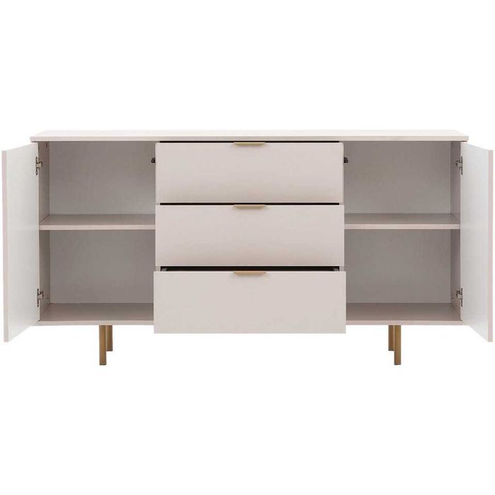 150x80x41 (ryflowane fronty,czarna lub kaszmir) Komoda Darmowa dostawa