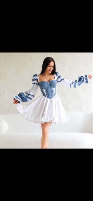 Сукня вишиванка з рукавами