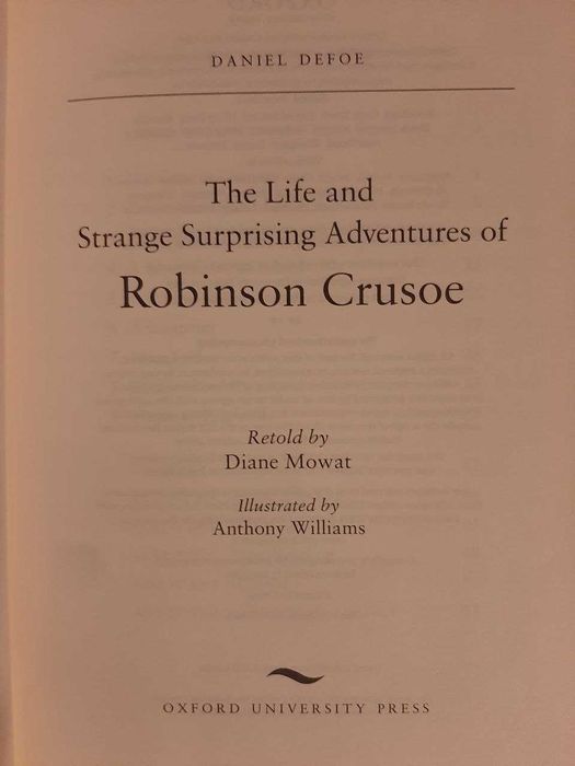Livro "Robinson Crusoe" em inglês