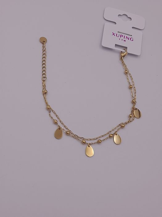 Podwójna bransoletka stal chirurgiczna Xuping z kropelkami