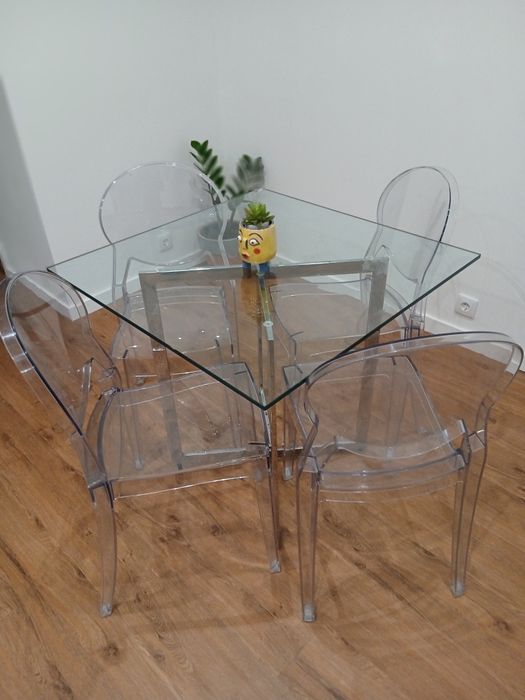 Tampo de mesa em vidro temperado 80 x 80 x 1