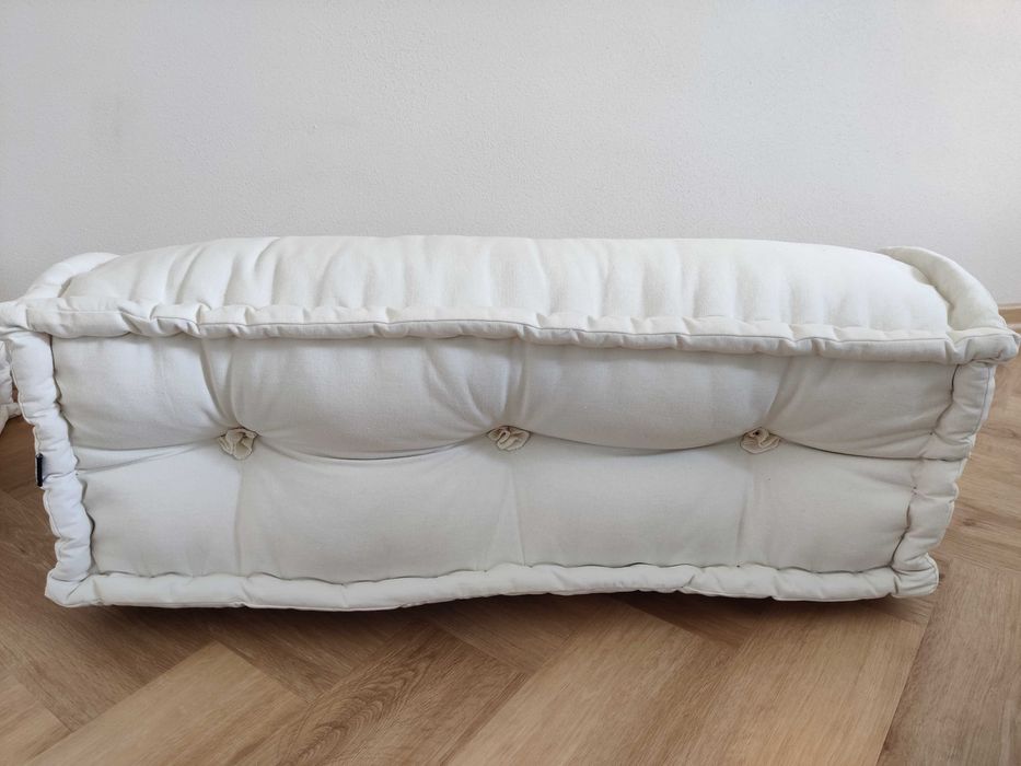 Sofa modułowa Yebel SKLUM, bawełna, 100x100cm, kremowa, bardzo wygodna