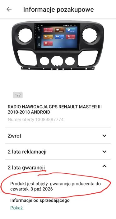 Radio NAWIGACJA GPS Renault Master III od 2010 do 2018 ANDROID