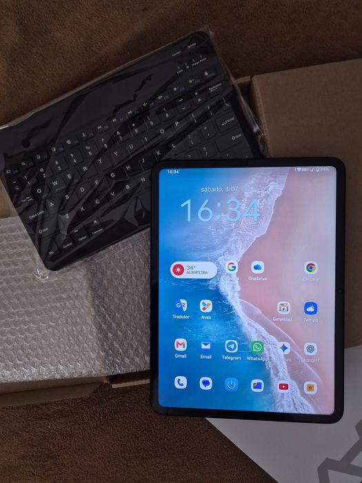 Tablet BMAX I12 Powe 11.4"2.4K (8+16*/256GB)Helio G99+Teclado -Como novo