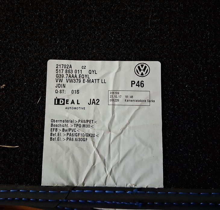Dywaniki samochodowe VW Golf Sports Van