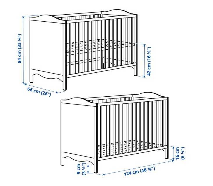 Berço, branco, 60x120 cm IKEA + Colchão