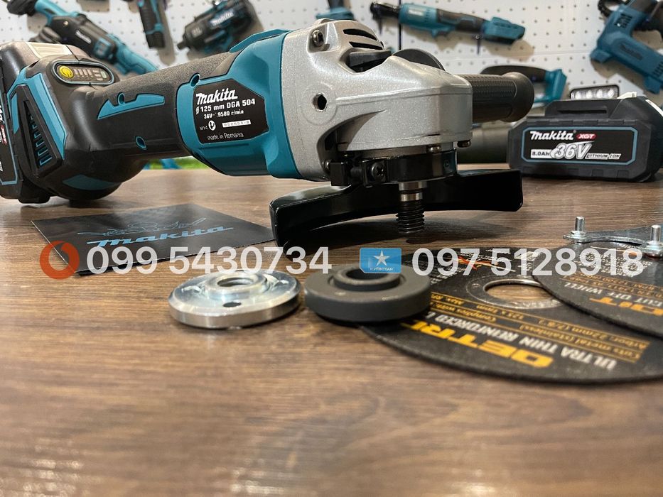 Акумуляторна Болгарка DGA 504 36V 8Ah  1200 вт КШМ аккумуляторная УШМ