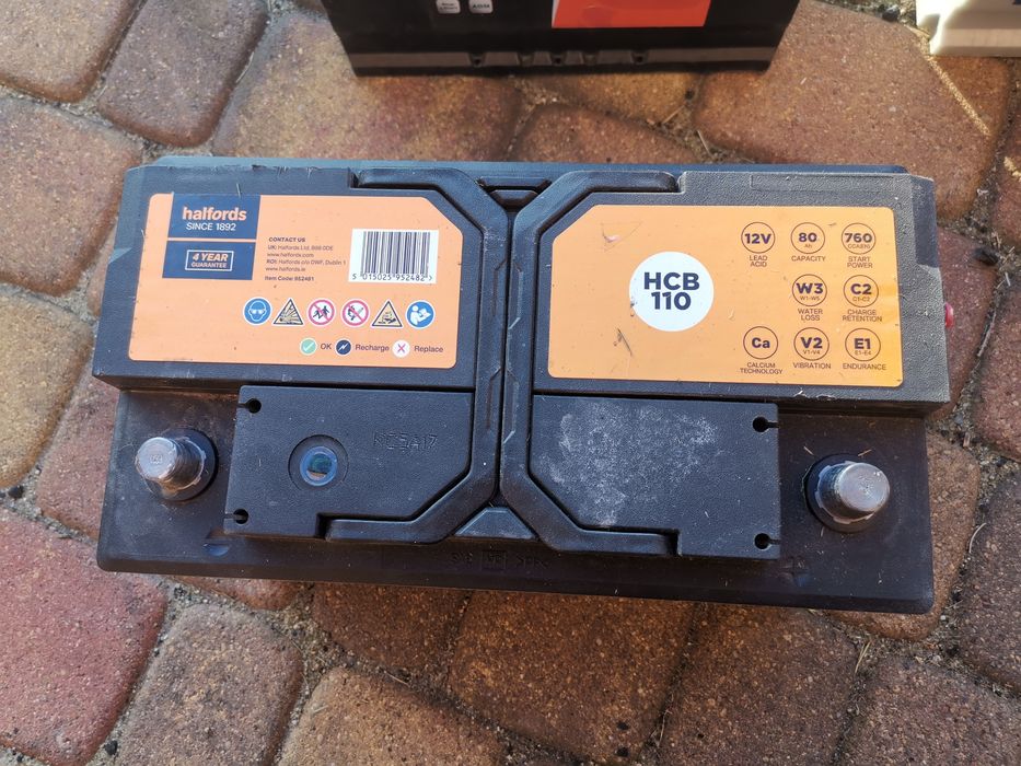 Akumulator12 V  80 AH 760 CCA  EN Halford