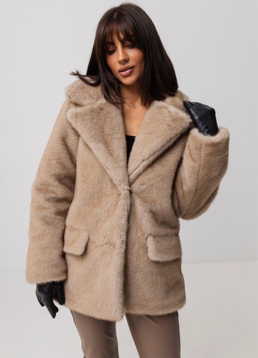 Нова «Шубка-піджак» , з еко-хутра під норку, утеплювач slimtex 150